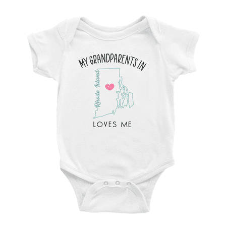 

My Grandparents In Rhode Island Loves Me Baby Bodysuits Unisex 3-6 Months