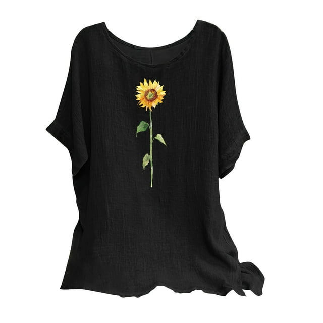 Tnhcen Chemise d'Été Vintage à Manches Courtes Col Rond – Coupe Ample en Coton Lin Style Rétro Basique P-2TG