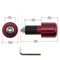 thumbnail image 4 of Red Handle Bar End CNC Slugger Weight Slider Hollow 7/8 Bars 6mm Slug, 4 of 4