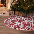 thumbnail image 5 of Fotbe Red Hawthorn Pattern Christmas Tree Skirt, Tree Skirts Plush Christmas Decorations, Christmas Tree Skirts Xmas Decorations Holiday Party Decor-48", 5 of 6
