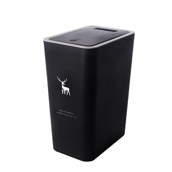 Qholemyo 8L Contactless Thickened Large Capacity Trash Can Bathroom Living Room Kitchen Trash Can Indoor Waste Bin