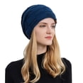 thumbnail image 3 of hirigin Women Winter Warm Skull Cap Classic Fleece Lined Beanie Hat Thick Slouchy Knitted Hat, 3 of 8