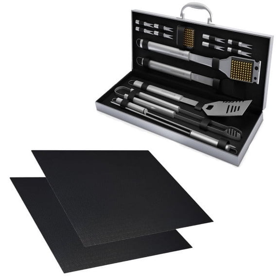 Home-Complete 18-Piece Stainless-Steel Grill Accessories