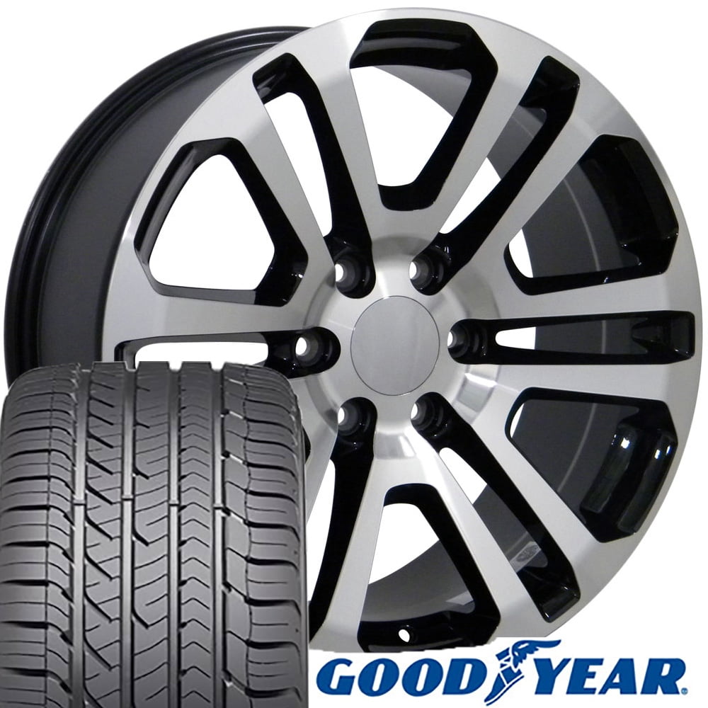 22x9 Wheels & Tires fit GM Trucks and SUVs GMC Sierra Style Black