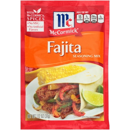 (4 Pack) McCormick Fajitas Seasoning Mix, 1.12 oz (The Best Fajita Seasoning)