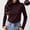Purple, variant on NominalSnugWomens Turtleneck Shirts Long Sleeve Ruffle Neck Slim Fitted Casual Basic Tight Tops
