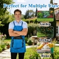 thumbnail image 4 of cyrico Gardening Apron, Harvest Apron with Pockets for Women and Men, Adjustable Cross Strap with Quick Release Pockets, Gardening Gifts for Mom and Dad, Blue, 4 of 7