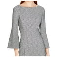 thumbnail image 2 of American Living Womens Leelee Tweed Bell Sleeves Wear to Work Dress B/W 14, 2 of 2