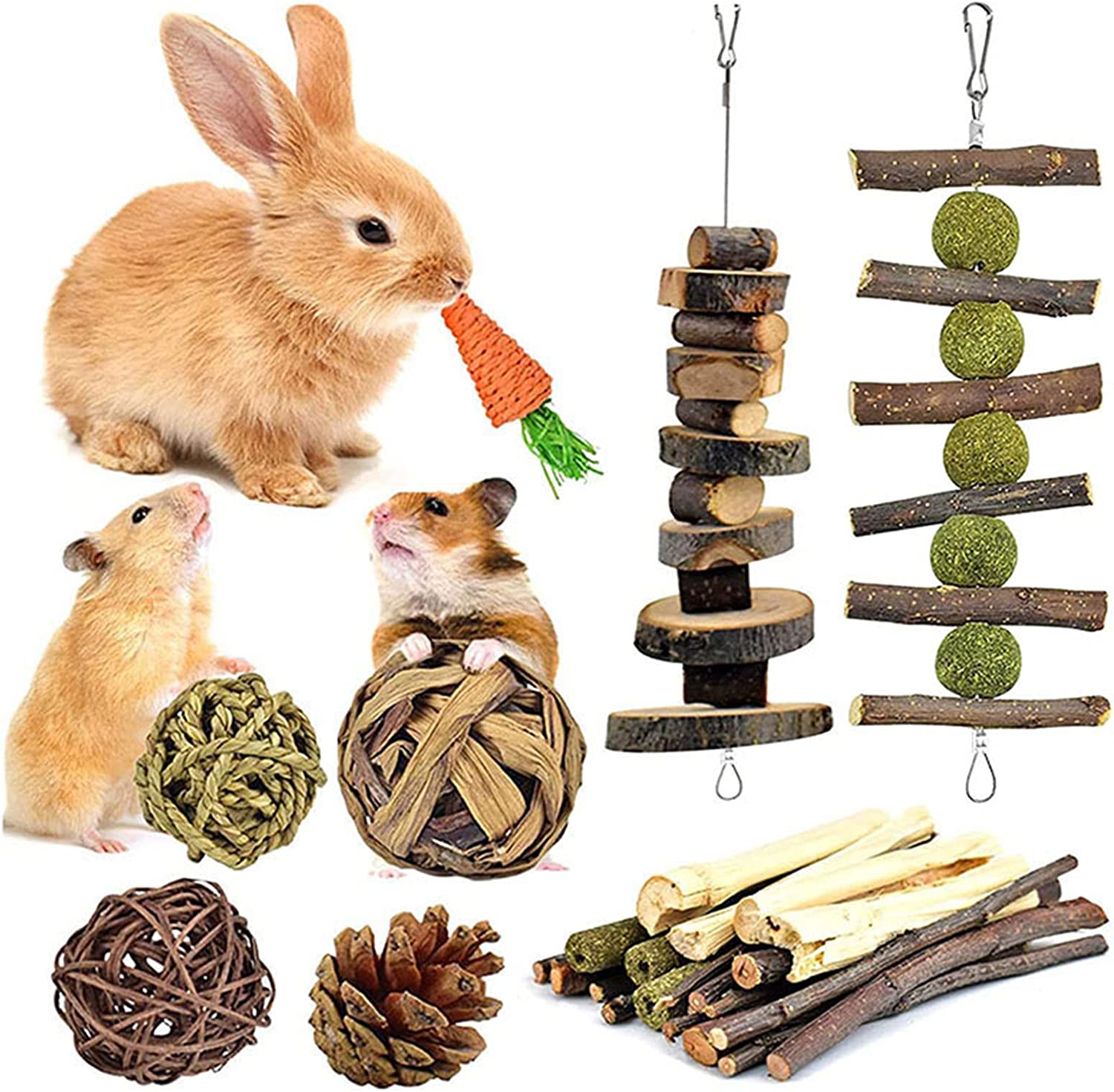 UMMH Hamster Toys Guinea Pig Chew Toys Small Animals Chew Toys for