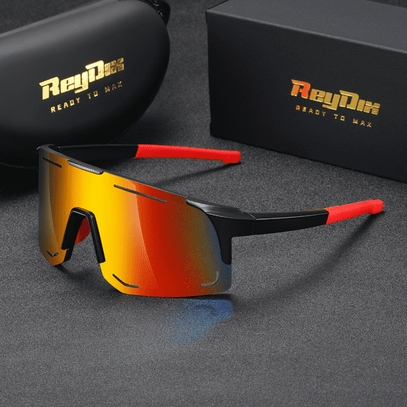 ReyDix Unisex Causal Modern Full Frame Sunglasses Driving Outdoor Oversize Frame Sunglasses UV400