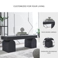 thumbnail image 4 of Signature Design by Ashley Holgrove Accent Bench - Matte Black Solid Wood with Oversized Decorative Legs, 4 of 6