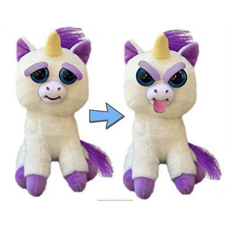 Feisty Pets 8" Plush, Glenda Glitterpoop the Unicorn (Tongue Out)