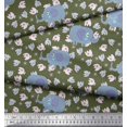 thumbnail image 3 of Soimoi Poly Crepe Fabric Cute Elephant Kids Decor Fabric Printed Yard 52 Inch Wide, 3 of 3
