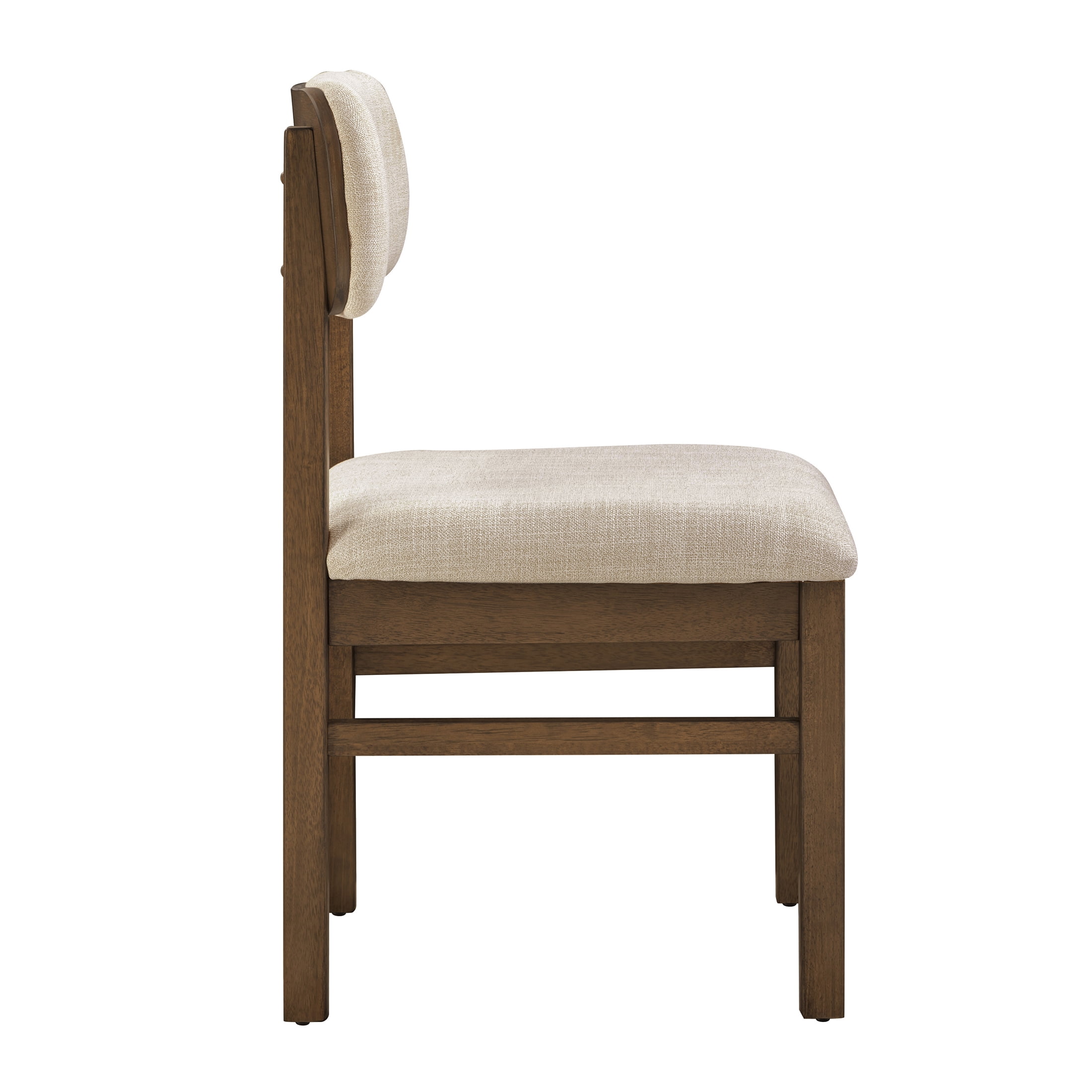 Better Homes & Gardens Juliet Dining Chairs, Walnut & Cream, Set of 2