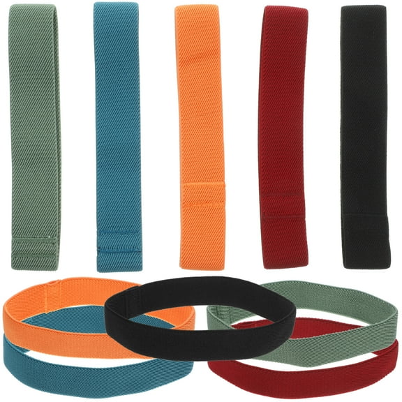 KONTONTY 10Pcs Elastic Nylon Bento Box Straps with Buckle for Lunch Container Carrying