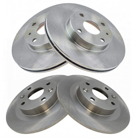 TRQ Front & Rear Brake Rotors Set Fits Select 1994-2005 Mazda Miata