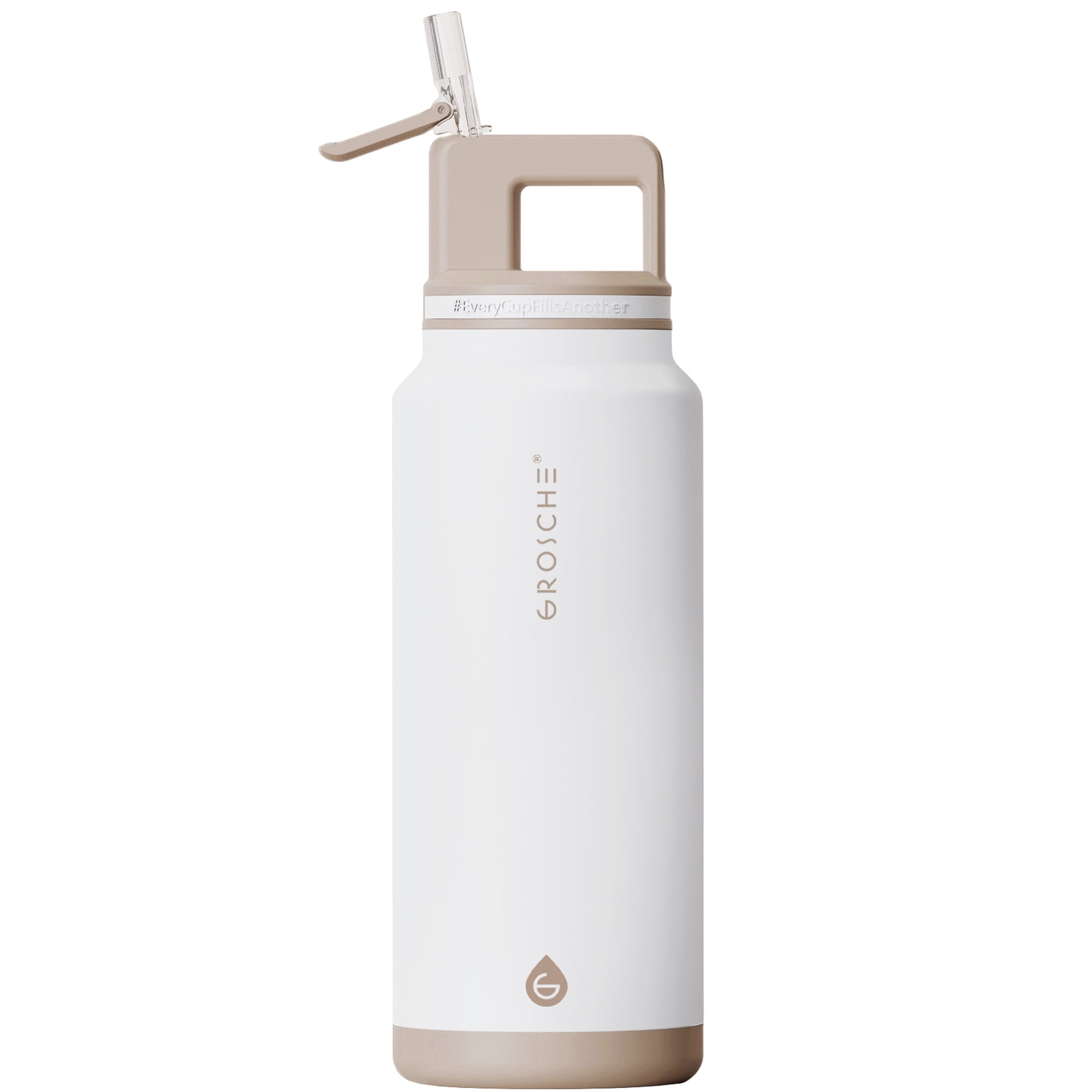 GROSCHE ALPINE Flip n' Sip 40oz Insulated Water Bottle - Stainless Steel triple insulated vaccuum, Leakproof Flask with Straw lid- Perfect for Gym, Travel & Outdoor use Extreme insulation