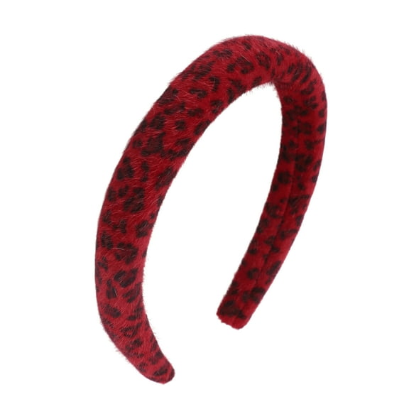 Unique Bargains 1 Pc Fashion Leopard Headbands for Women Red