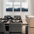thumbnail image 4 of 3 Piece Canvas Wall Art for Living Room Wall Decorations for Bedroom Office Wall decor Foggy forest Trees Landscape painting Stretched and Framed Ready to Hang pictures Home Decor 12"x16"x3 Panels, 4 of 6