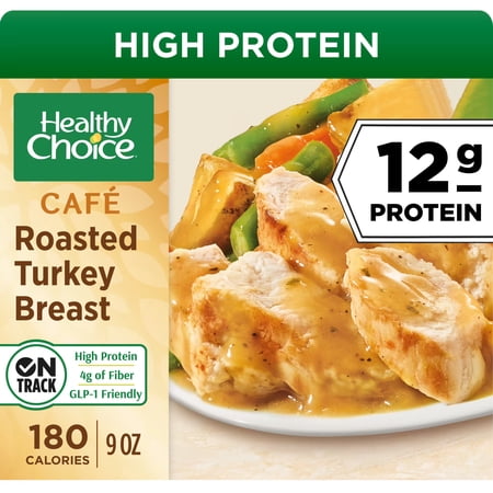 Healthy Choice Roasted Turkey Breast with Vegetables, High Protein Frozen Meal, 9 oz.