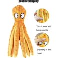 thumbnail image 2 of UBIUO 2-Pack Plush Octopus Fox No Stuffing Toys for Small to Medium Dogs, Pet Chew Toys Crepe Paper Neps Clean Teeth Interaction, Red, 13.8x3.8X.38 Wh, 2 of 4