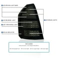 thumbnail image 3 of Spec-D Tuning Glossy Black Smoke LED Bar Tail Lights Compatible with 2005-2007 Chrysler 300C, Left + Right Pair Assembly, 3 of 7