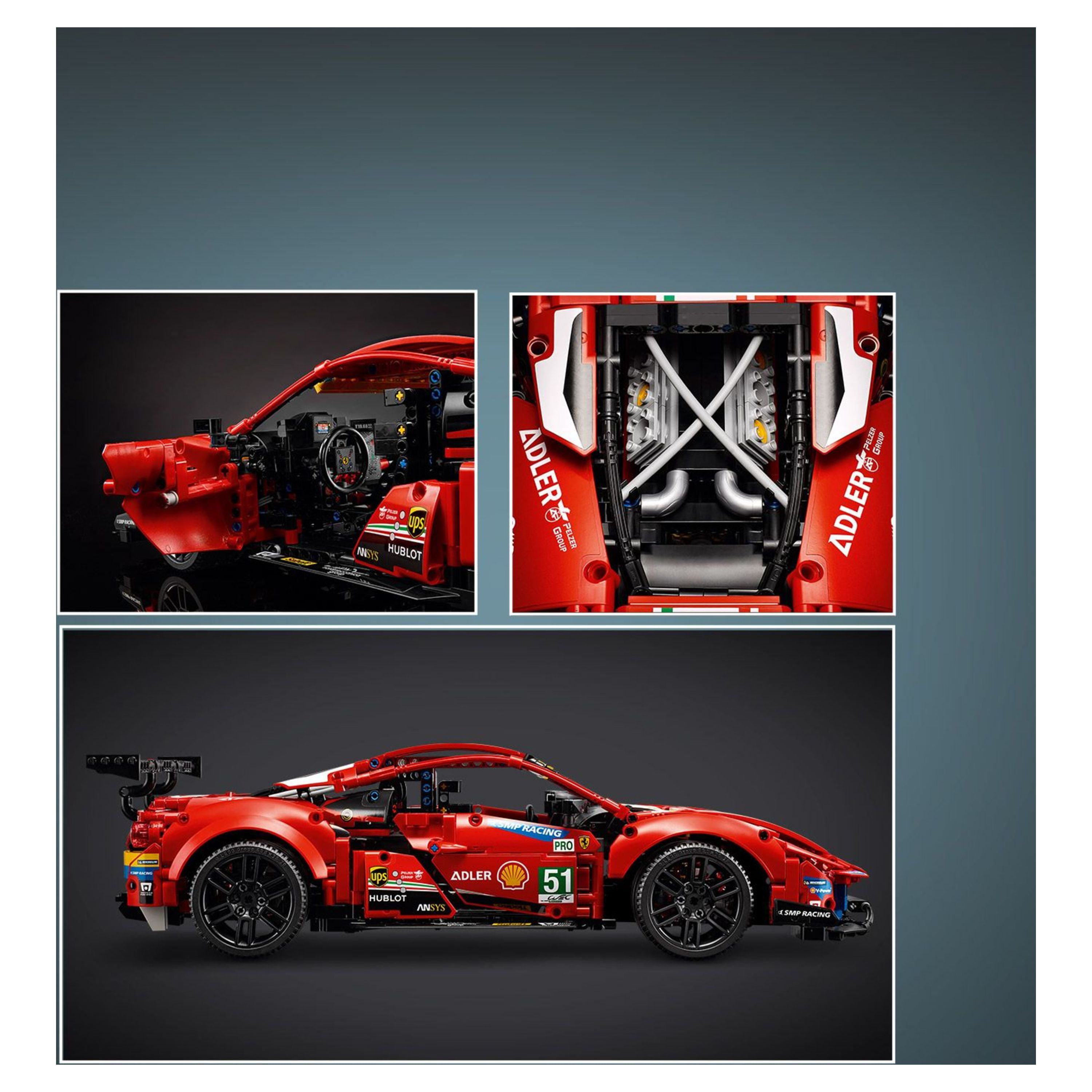 LEGO Technic Ferrari 488 GTE « AF Corse #51 » 42125 - Champion de la série  GT voiture de course sportive, ensemble de collection exclusif pour adultes