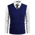 thumbnail image 5 of COOFANDY Mens V Neck Sweater Vest Knitted Sleeveless Solid Casual Lightweight Pullover Vest, 5 of 6