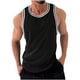 thumbnail image 2 of pstuiky Camisetas sin mangas para hombre, Camiseta de cuello redondo sin mangas de malla de color liso para hombre Tops elegantes para mujer xl, 2 of 6
