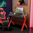 thumbnail image 3 of Costway Gaming Desk Computer Desk w/Controller Stand Cup Holder Headphone Hook Mouse Pad, 3 of 12