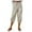 Light Gray, variant on Capri Pants for Women Summer Casual Cotton Elastic High Waisted Wide Leg Relaxed Fit Cropped Pants with Deep Pockets