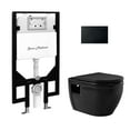 thumbnail image 6 of Ivy Wall-Hung Toilet Bundle 0.8/1.6 GPF Dual Flush in Matte Black with Black Flush Plate, 6 of 12