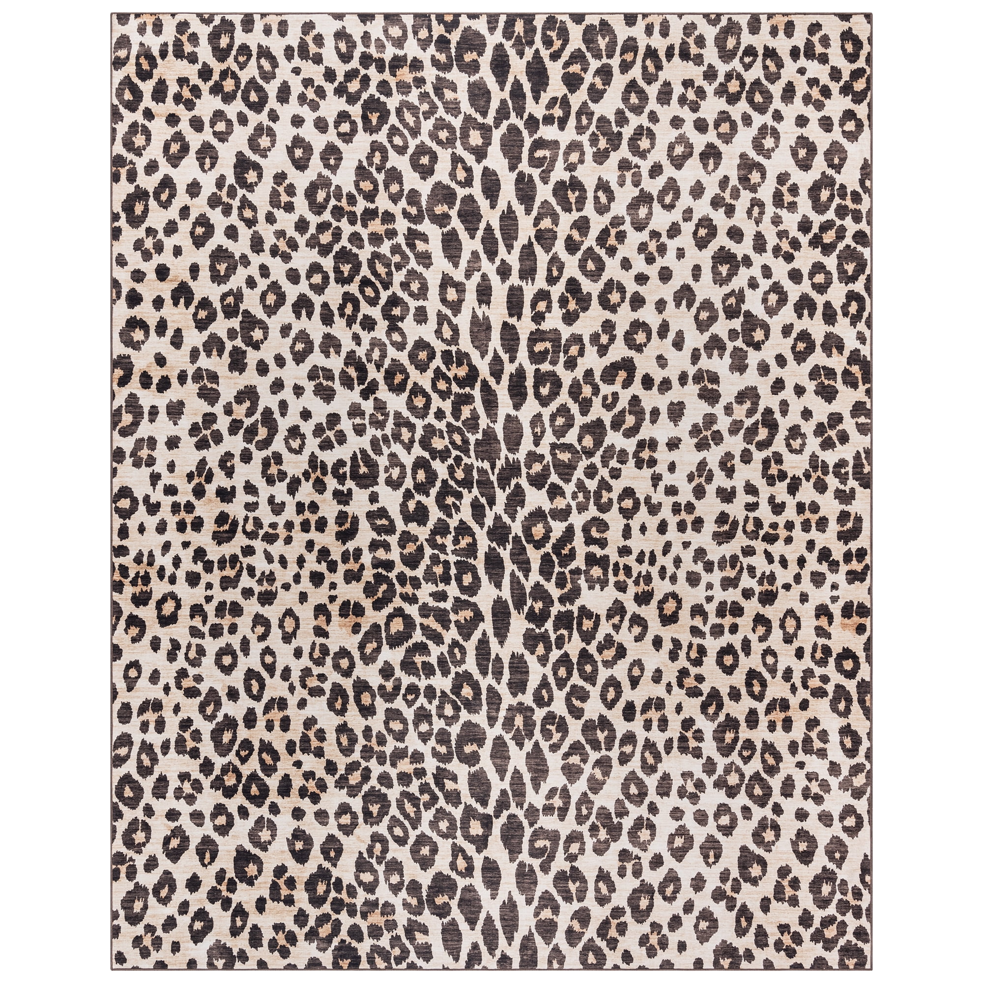 Crystal Print Lennie Modern Animal Print Leopard Area Rug, 3x5