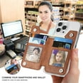 thumbnail image 3 of Stretchy Card Holder Self-adhesive Left Right Flap Mobile Phone Back Card Sticker, 3 of 10