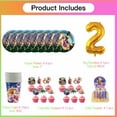 thumbnail image 2 of Long Hair Princess Birthday 2nd Cups Party Supplies Plates Fans Decorations Cake Topper Decor, 2 of 6