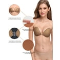 thumbnail image 2 of Wingslove Adhesive Bra Reusable Backless Strapless Push-up Silicone Invisible Sticky Bras for Backless Dress,Milk Coffee E, 2 of 9