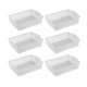 thumbnail image 3 of 6x Cestas de almacenamiento Caja de almacenamiento Contenedor organizador de apariencia compacta para oficina Ropa Cosméticos Armario Varios artículos Claro, 3 of 9