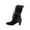 Black, variant on jsaierl Women's Mid Calf Boots Stiletto Lace Up High Heels Cowgirls Boots Western Bandage Riding Boots