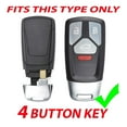 thumbnail image 4 of 2pcs Dobrev 4 Buttons Silicone Case Protector Key Fob Cover Smart Car Remote Holder for Audi TT A4 A5 S4 S5 Q7 SQ7 2017 2018 with Panic Button (Blue and red), 4 of 4