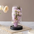 thumbnail image 2 of Preserved Rose in Glass Dome with LED Light - Romantic Valentine's Day, Anniversary, Mother's Day Gift for Her, Wife, Girlfriend, Birthday Present with Eternal Flowers, 2 of 4