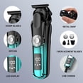 thumbnail image 4 of Juyafio New Upgrade 6-in-1 Hair Clippers Kit,Beard Trimmer for Men/Electric Razor,Body Hair Trimmer,Nose Hair Groomer,Cordless Precision Shave Kit,Waterproof USB Rechargeable, 4 of 14