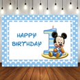 thumbnail image 1 of Fondo de vinilo de dibujos animados para fiesta de cumpleaños de niños, paño de pared personalizado de Mickey Mouse, Minnie Mouse, decoración para Baby Shower, 1 of 4