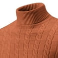 thumbnail image 6 of Turtleneck Sweaters for Men Long Sleeve Cable Knit Sweat Shirt Casual Soft Comfy Slim Fit Fall Winter Tops, 6 of 6