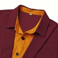 thumbnail image 3 of Bibifish Mens Polo Shirts Fake Two Piece Layered Design Long Sleeve Shirts Slim Fit Party Wear Dressy Tops, 3 of 4