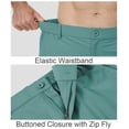 thumbnail image 3 of Men's Athletic Work Golf Shorts Stretch Waistband 4-Pocket Lightweight Quick Dry Casual Hiking Green 2XL, 3 of 7