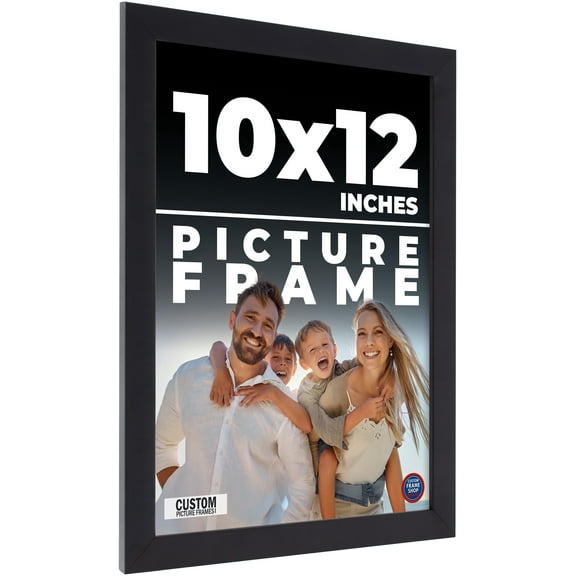 10x12 Frame Black Real Wood Picture Frame Width 0.75 inches | Interior Frame Depth 0.5 inches |