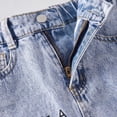 thumbnail image 6 of FEDPOP Girls Wide Leg Baggy Jeans, High Waisted Denim Pants with Pockets, Casual Y2K Loose Trousers for Kids, Blue, 8-14Y, 6 of 7