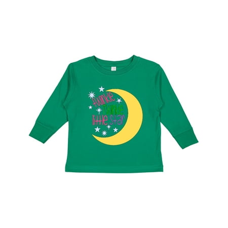 

Inktastic Twinkle Twinkle Little Star with Yellow Moon Boys or Girls Long Sleeve Toddler T-Shirt