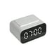 thumbnail image 1 of Radio Reloj Despertador Con Altavoz Bluetooth Relojes Despertadores Batería De Respaldo De Cabecera Y Alimentación De Red Utilizado Como Cargador Inalámbrico Y Cargador Usb Pantalla De Espejo Led Eigraketly HA025271-02, 1 of 5