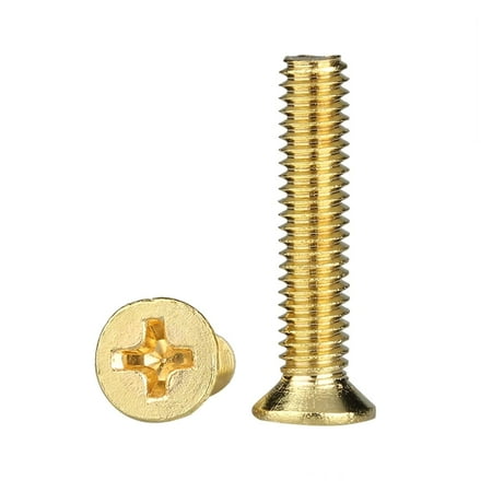 

ZX Brass Phillips Round Flat Head Countersunk Head Cross Recess Machine Screws M2 M2.5 M3 M4 M5 M6 (Color : Flat Head_M6x35 (10pcs))-0810